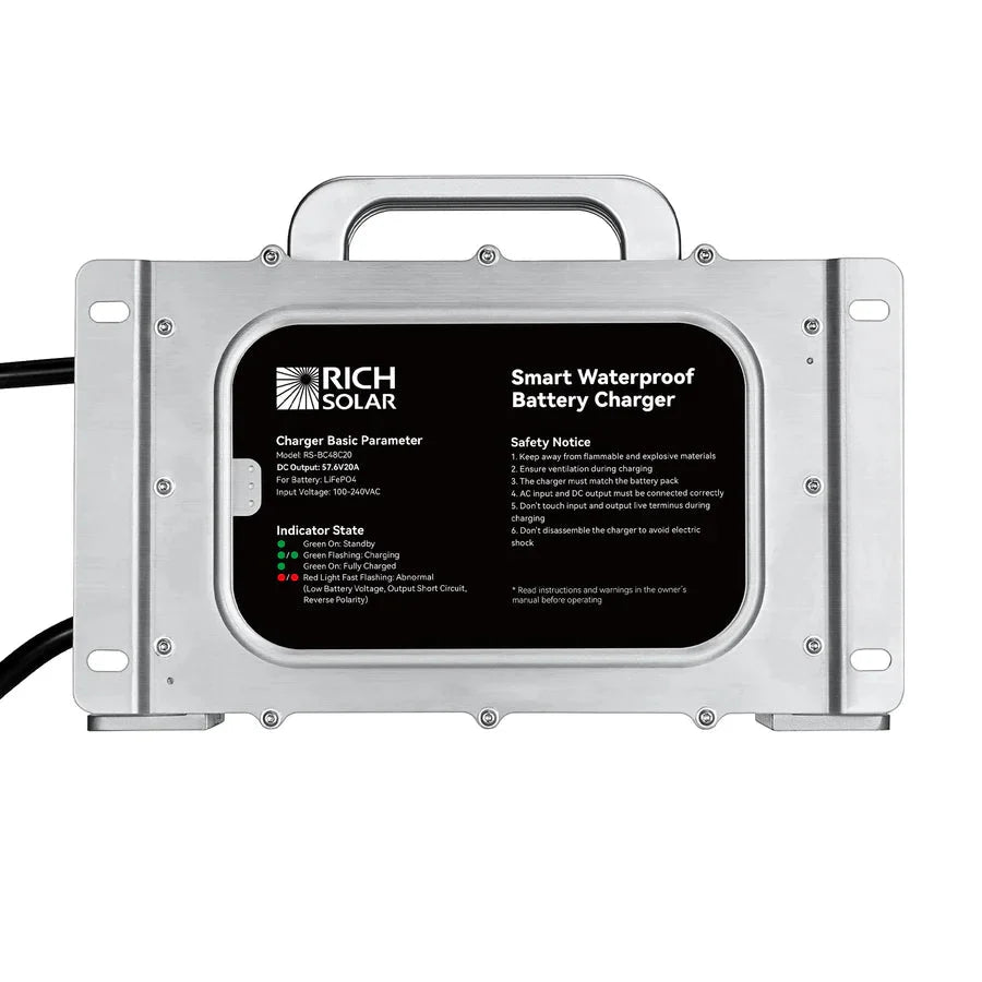 Rich Solar 48V (57.6V) Waterproof LiFePO4 Charger