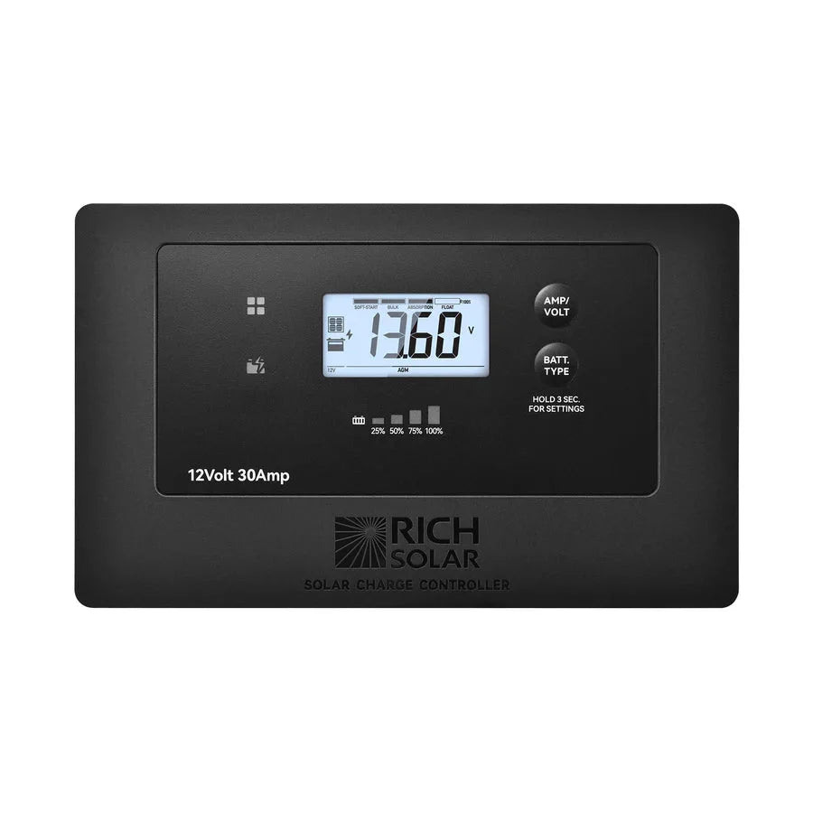 Rich Solar BRAVO AIR 30A Flush Mount PWM Solar Charge Controller - Off Grid Stores