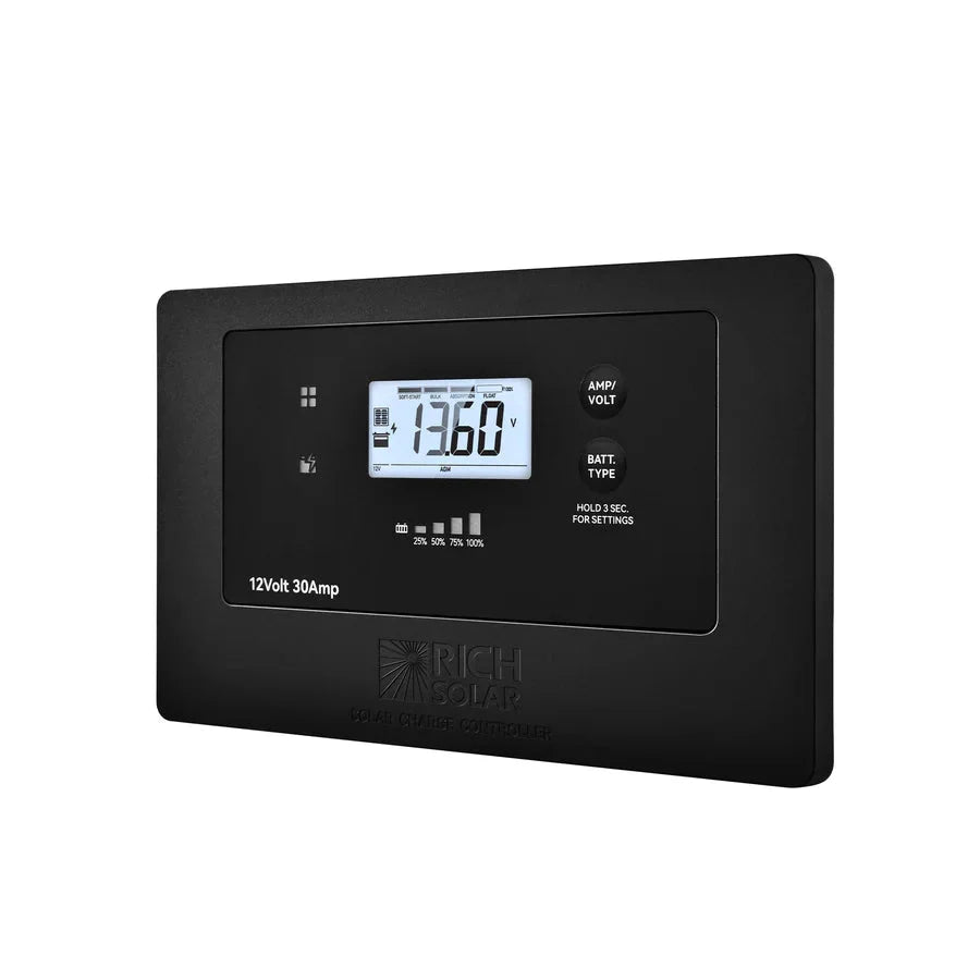 Rich Solar BRAVO AIR 30A Flush Mount PWM Solar Charge Controller