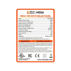 Rich Solar MEGA 100 Watt ONYX Black Monocrystalline Solar Panel