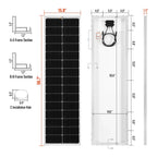 Rich Solar MEGA 100 Watt Slim Monocrystalline Solar Panel