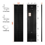 Rich Solar MEGA 130 SLIM ONYX 130W Slim Solar Panel