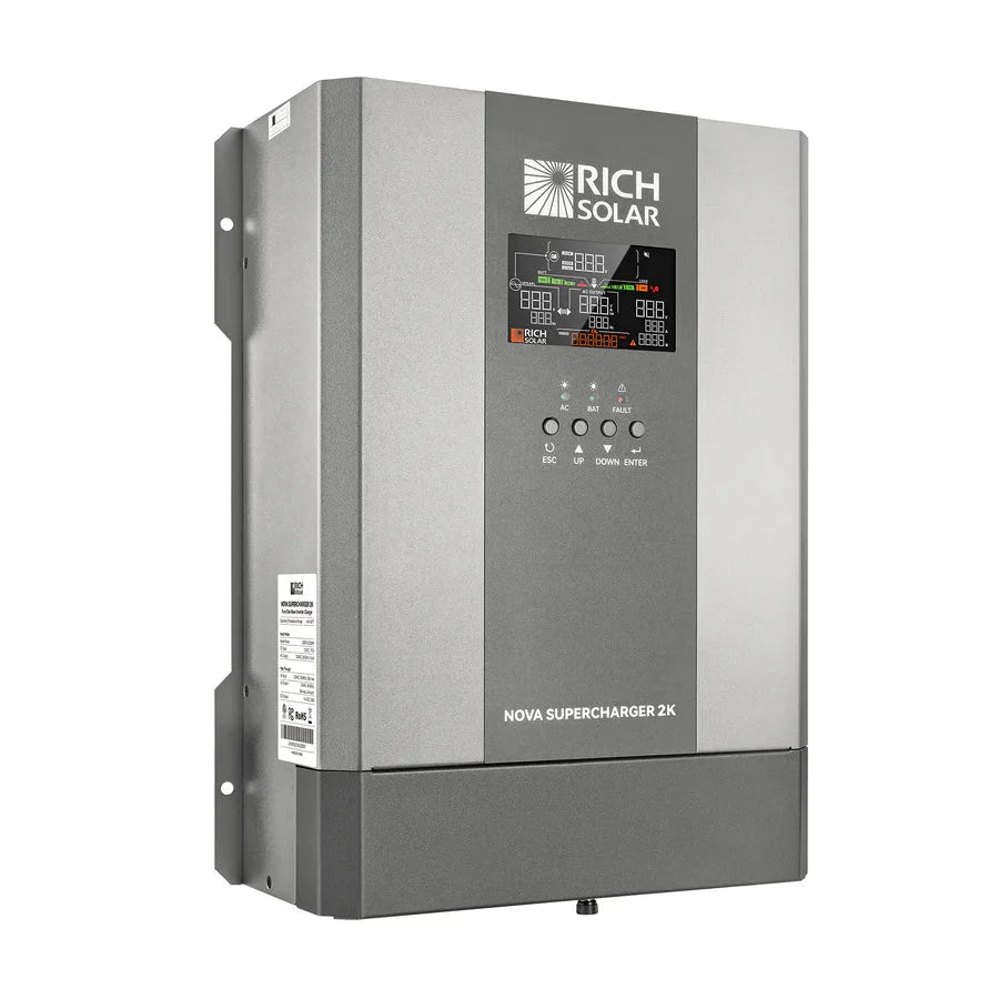 Rich Solar NOVA SUPERCHARGER 2K 2000W 12V Pure Sine Wave Inverter Charger