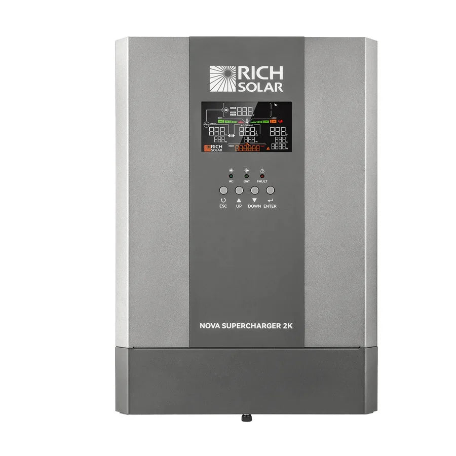 Rich Solar NOVA SUPERCHARGER 2K 2000W 12V Pure Sine Wave Inverter Charger