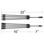 Rich Solar Y Branch Parallel Adapters 4 To 1
