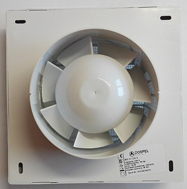 Rico Bathroom Fan 100mm Model with a Pull-Cord Switch