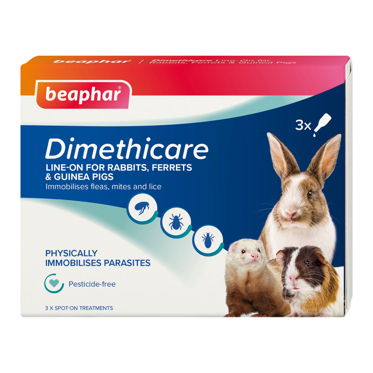 DIMETHICARE LINE ON FLEA TREATMENT RABBITS GUINEA PIGS FERRETS