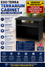 Exo Terra 90cm Vivarium Cabinet 90 x 46 x 70.5cm (PT2708) * No Glass Doors**