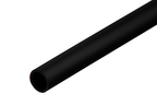 Black Plastic Round Pipe Tube PVC -1m / 39.37 Inch Length