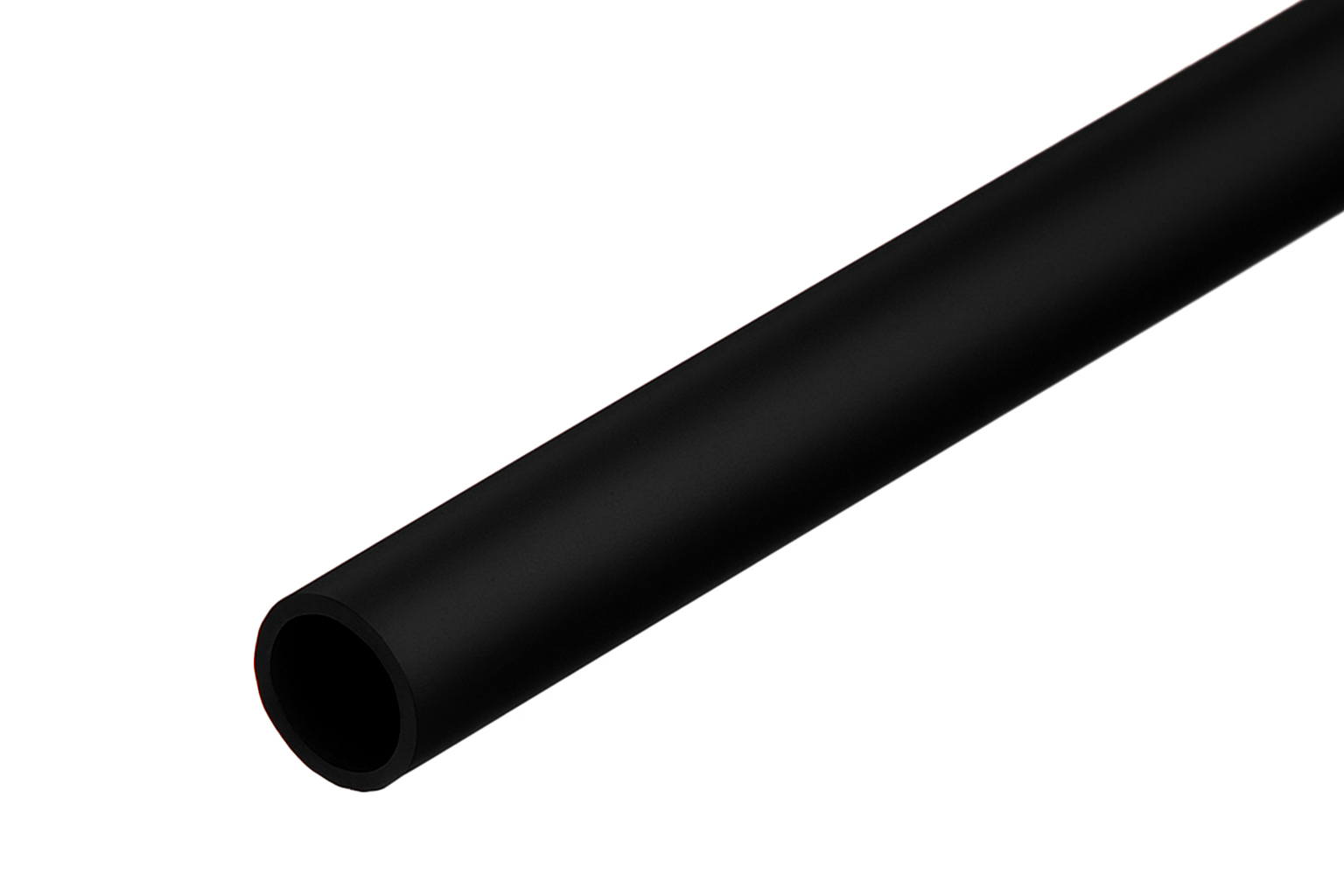 Black Plastic Round Pipe Tube PVC -1m / 39.37 Inch Length