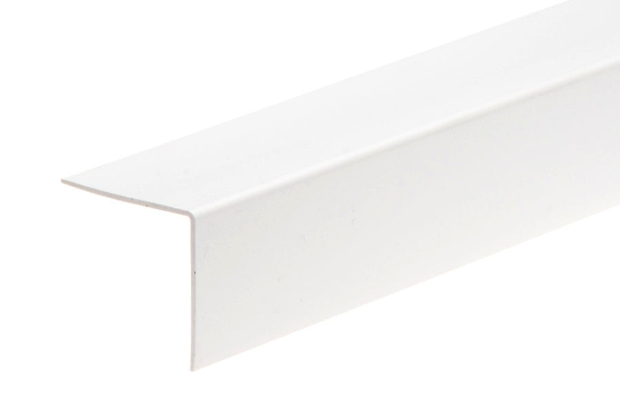 1m & 2.48m Length – White PVC Corner Angle Trim 90° Plastic Equal & Unequal Edge Protector
