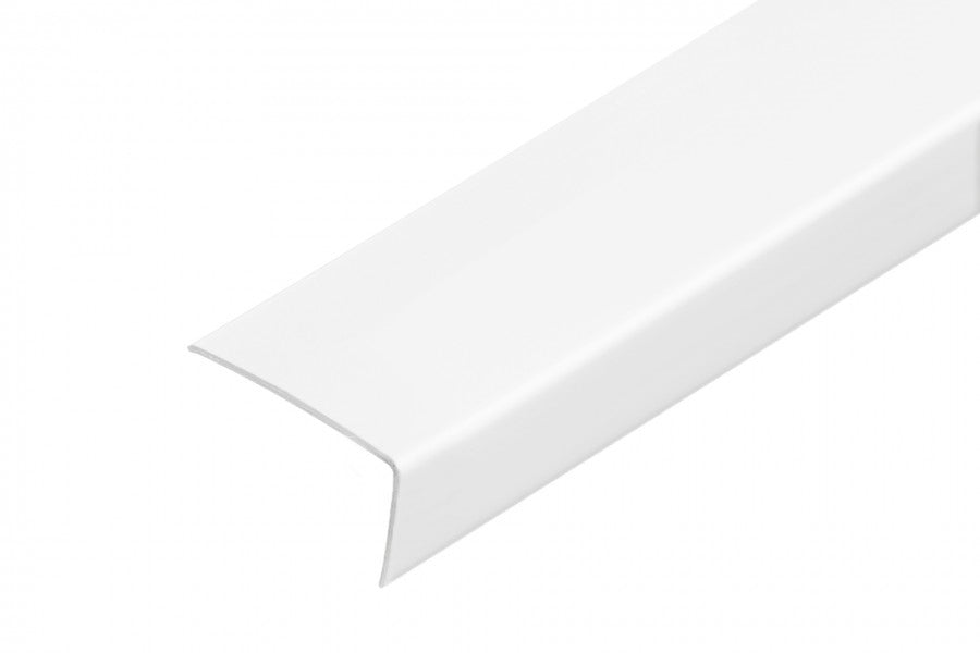 1m & 2.48m Length – White PVC Corner Angle Trim 90° Plastic Equal & Unequal Edge Protector