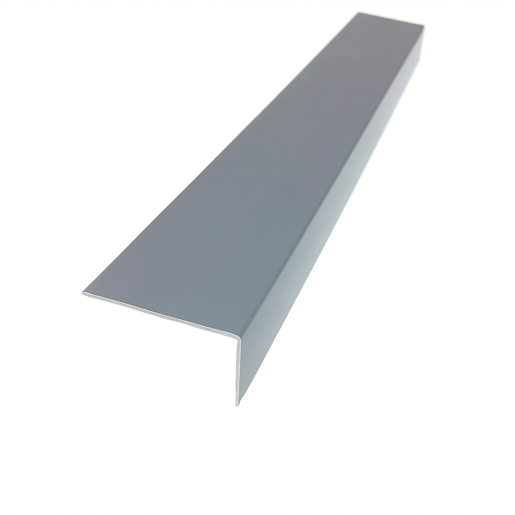1m & 2.48m Length – Dark Grey PVC Corner Angle Trim 90° Plastic Equal & Unequal Edge Protector