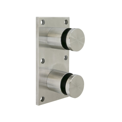 FHC Glass Rail Standoffs 2" Diameter with Mounting Plate