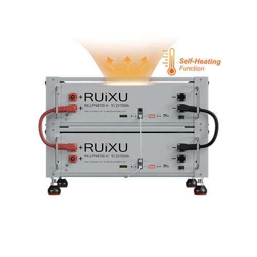 RUiXU Self - Heating Server Rack Battery | Daisy Chain | Bracket Rack - Off Grid Stores