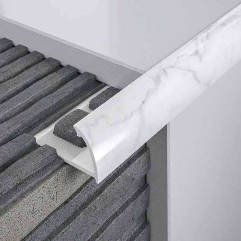 Round Edge PVC Tile Trims Quadrant 8,10,12,5mm
