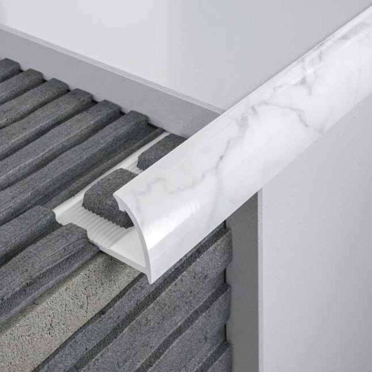 Round Edge PVC Tile Trims Quadrant 8,10,12,5mm