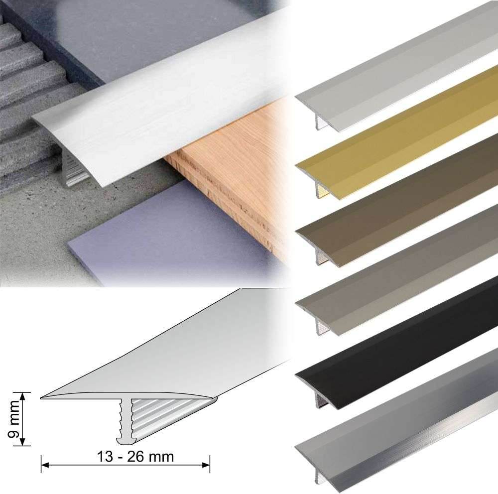 A56 26mm Anodised Aluminium Threshold Trim T Bar Transition Strip For Tiles
