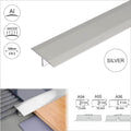 A54 13mm Anodised Aluminium Threshold Trim T Bar Transition Strip For Tiles - Cayrus World of Finishing