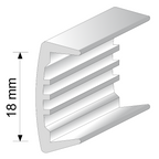 PVC U Section Melamine Furniture Plastic Edge Trim 18mm 2.6m long