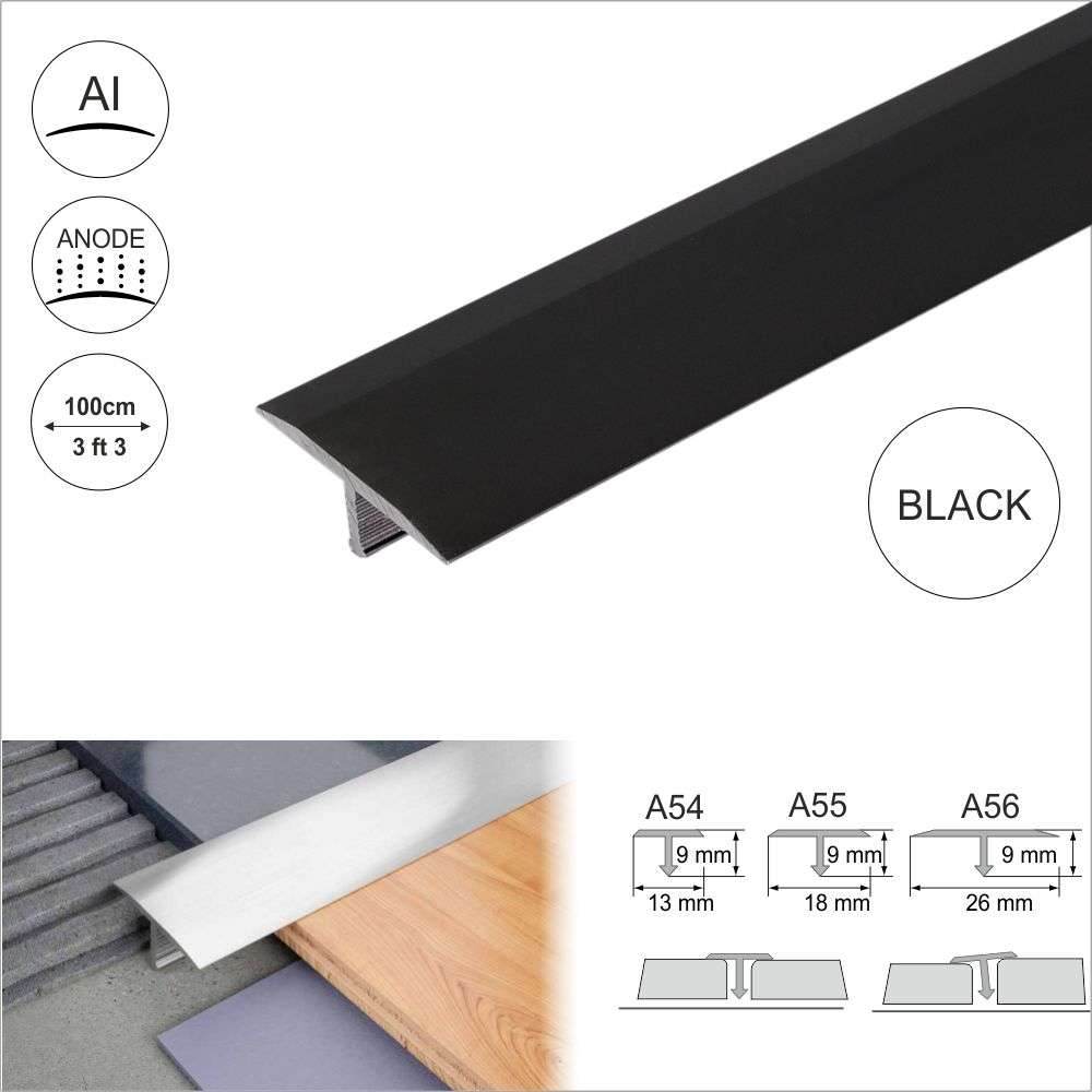 A56 26mm Anodised Aluminium Threshold Trim T Bar Transition Strip For Tiles - Cayrus World of Finishing
