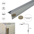 Stainless steel angle wall cladding corner trim protector bevelled edges 30x30mm