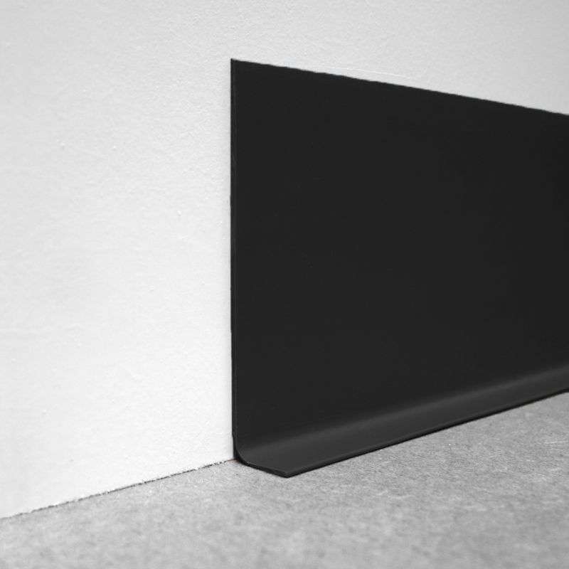 PVC Flexible Sit On Skirting Board PVC angle 100mm x 20mm 15m Long