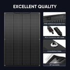 200W 12V Mono Shingled Flexible Solar Panel Caravan Camping RV