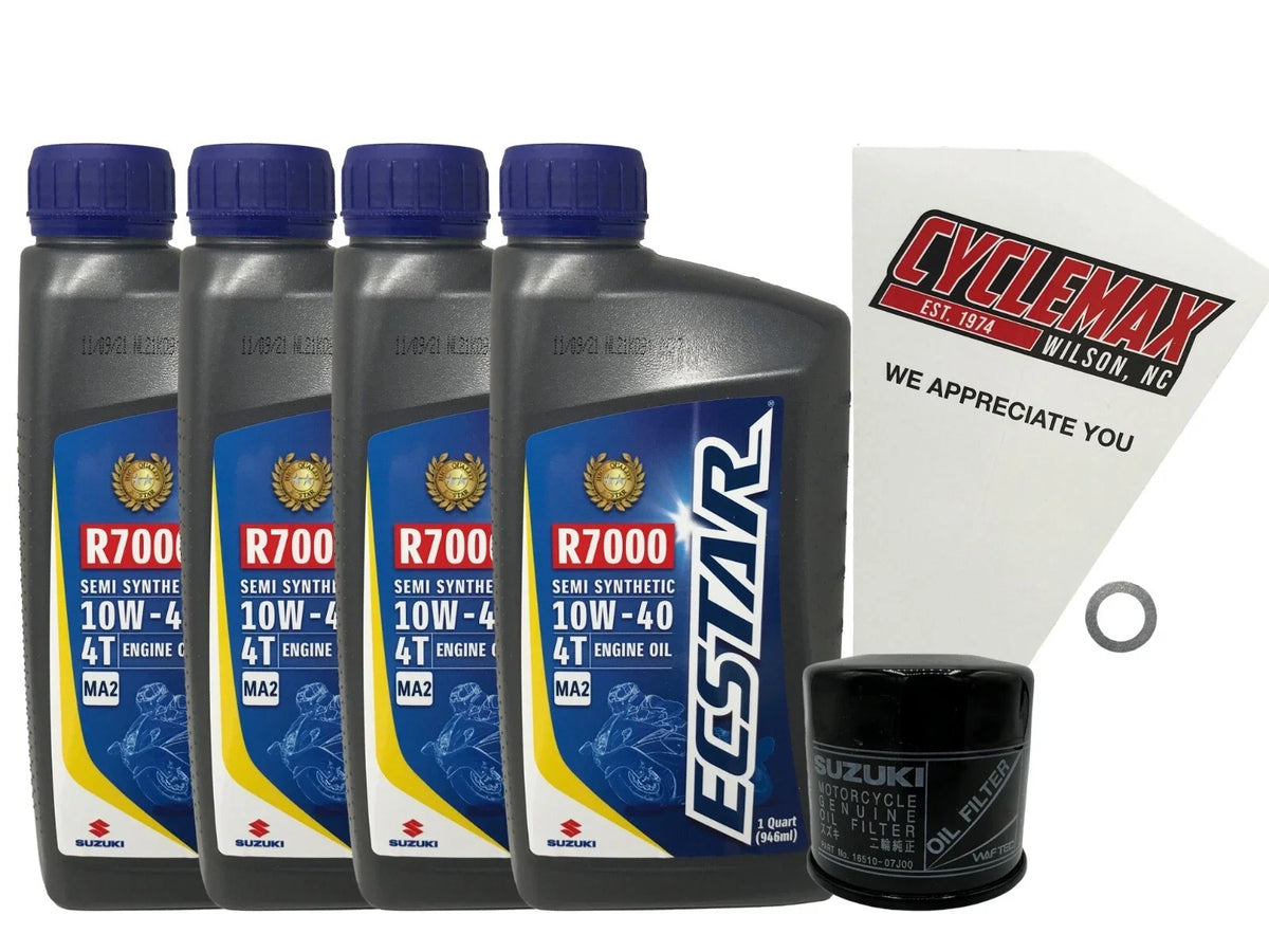 Suzuki Ecstar Semi-Synthetic Oil Change Kit for 2001-2026 GSX-R1000