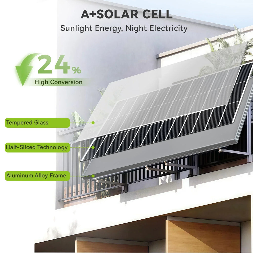 500W 12V Monocrystalline Fixed Solar Panel Caravan Camping RV