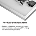 2 Pack 500W 12V Monocrystalline Fixed Solar Panels – 1000W Bundle