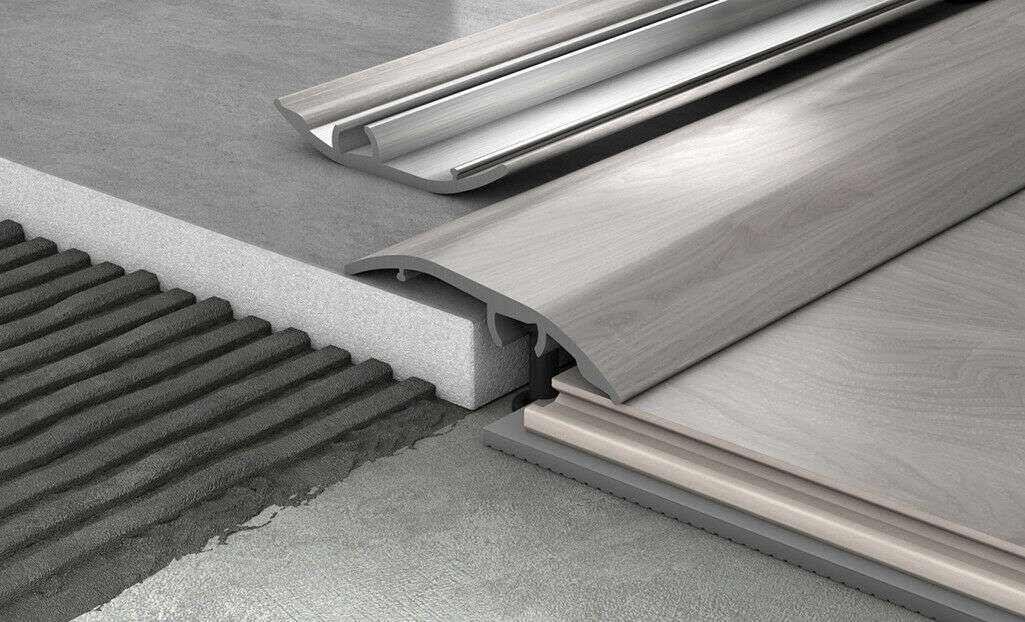 Aluminium Floor Edging Strip Door Threshold Adjustable for Smooth Floor Transitions S16
