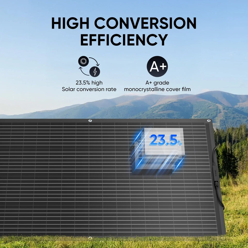 200W 12V Mono Shingled Flexible Solar Panel Caravan Camping RV