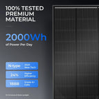 6 × 400W 12V Fixed Shingled Mono Solar Panel Bundle
