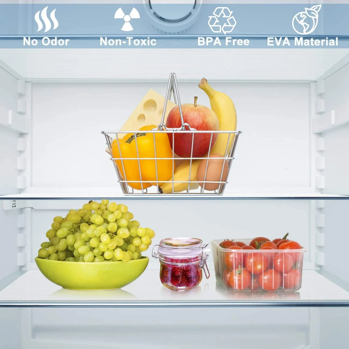 6PK Rolls Clear Anti Slip Liner Mat Non Slip Drawer Shelf Cabinet Fridge Protector