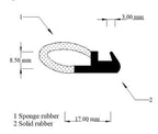 TSEC 36 Caravan & Motorhome Outboard Battery Box Seal – EPDM Rubber Weatherproof Seal (Fits up to 3mm Panel Thickness)