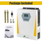 8 × 500W 12V Mono Shingled Fixed Solar Panels + 5kW Hybrid Inverter Bundle