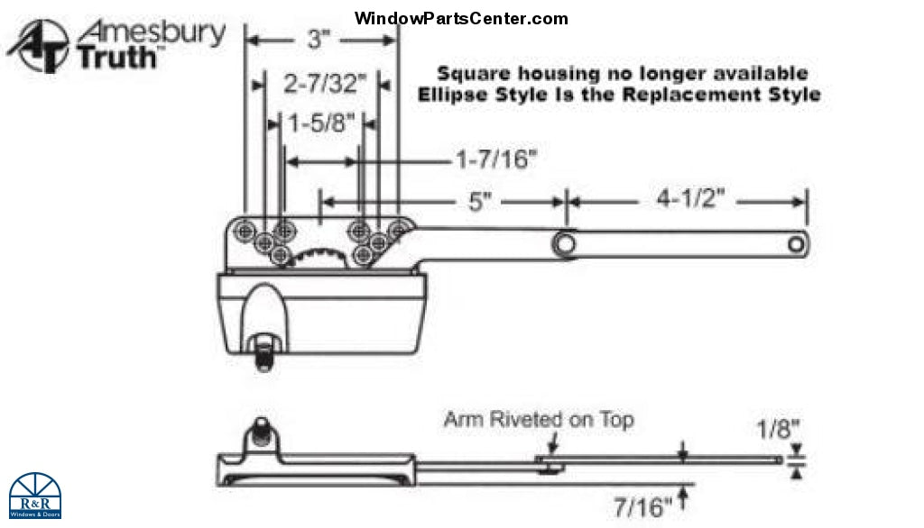 S1048 Amesbury Truth Casement Dyad Operator