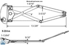 S1062 Roto X Drive And Pro Awning Window Operator - For Vinyl Euro White / X-Drive Powder Coat Arms
