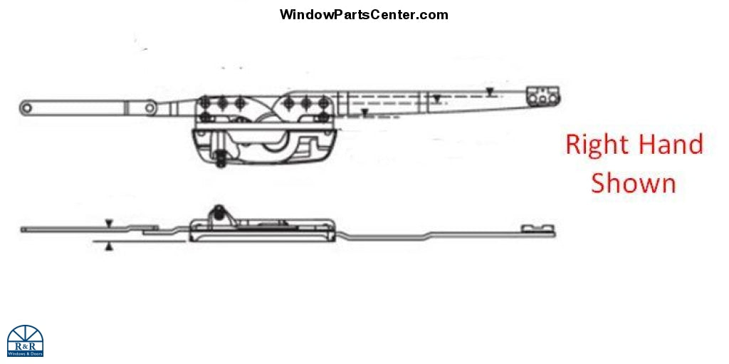 Amesbury Truth Maxim DLX Casement Dual Arm Low Profile Operator
