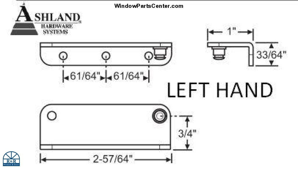 S1069 Ashland Casement And Awning Standard Operator Sash Brackets Sst Left Hand Window Parts