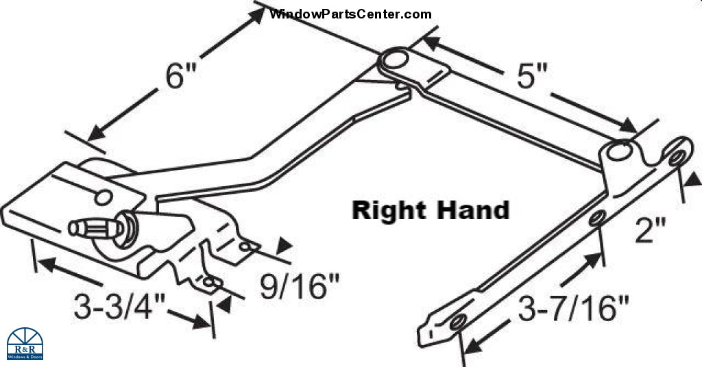 S1084 Pella Casement Roto Sill Mounted Operator