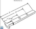 S1087 - T Head Pivot Bar 3 inch long for double hung windows