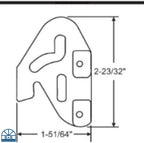 S1100 - Awning Natural Nylon Cam Lock with Rivets - Harcar - Packs