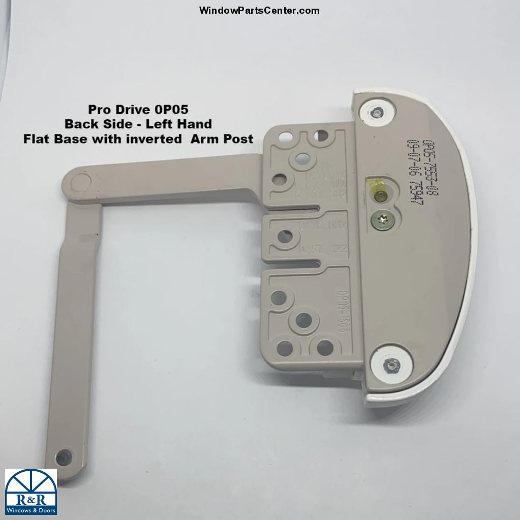 S1110 Roto X Drive 0P06 and Pro Drive 0P05 Split Arm Dyad Casement Operator With Flat Base and Inverted Arm Post
