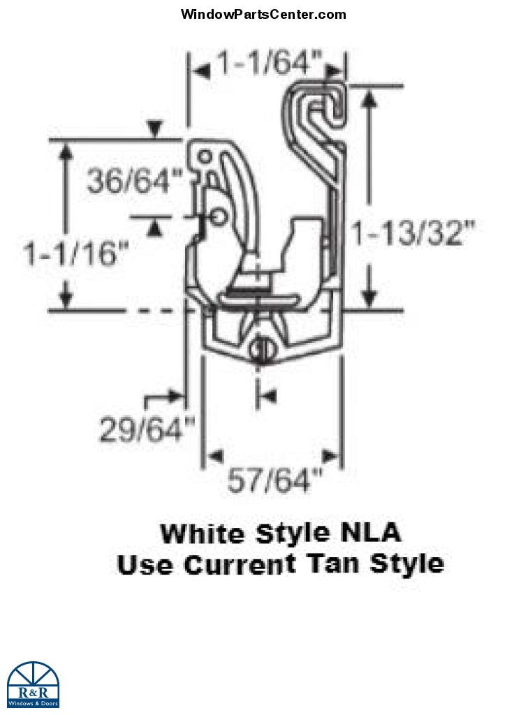 S1118 - Double Hung Jamb Liner Friction Shoe - Set of 2