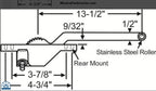 S1119 Amesbury Truth Single Arm Casement Operator Rear Mount Stainless Steel Roller