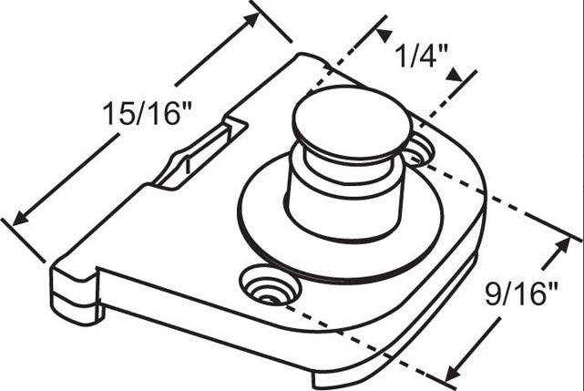 S1142 - Black Slider Shoe for Window Track OP051002 Roto North America