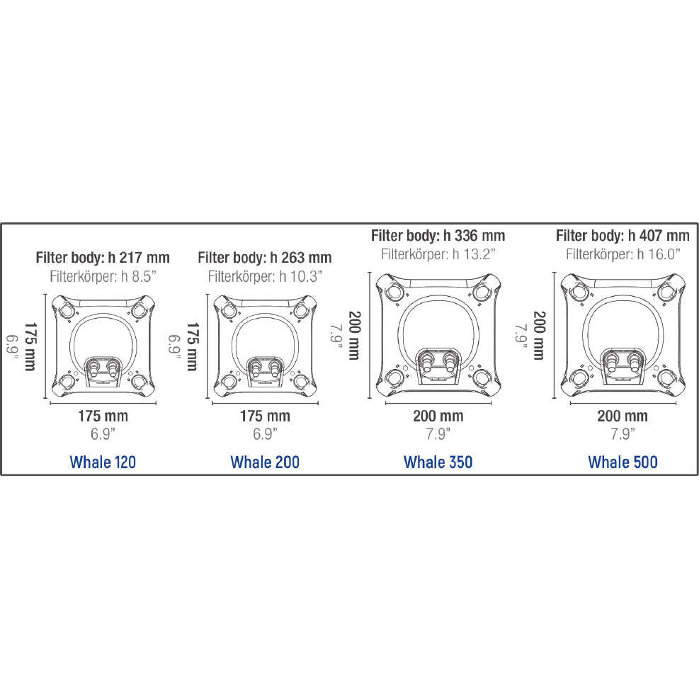 Sicce Whale Canister External Filters - Compact, High Performance