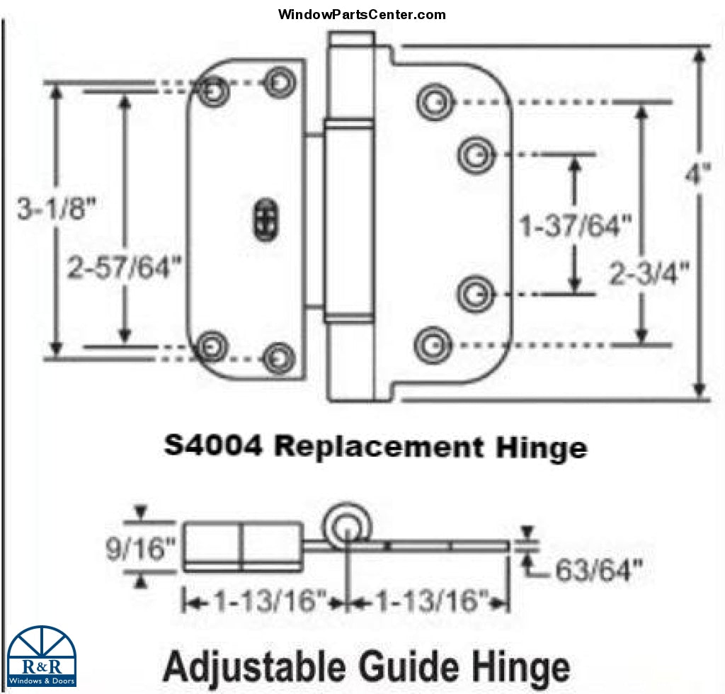 S4002 Hoppe 2-D Horizontal Adjustable Door Hinge - DISCONTINUED See Product Description for Replacement Option